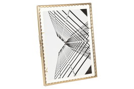 DKD Home Decor Marco de Fotos 15x20 Metal y Cristal Dorado