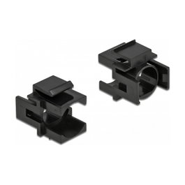 DeLOCK Cubierta Keystone negra con 12,5 mm de apertura D, 4 unidades