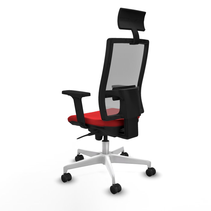 PIQUERAS Y CRESPO Silla de oficina Horna con mecanismo Sincro, Rojo y Gris PIQUERAS Y CRESPO Silla de oficina Horna con mecanismo Sincro, Rojo y Gris