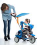 Ociotrends - Triciclo Ranger Acolchado con Capota y Bolso, Edad 10-36 Meses (76x50x96cm), Azul