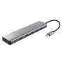 Docking usb tipo-c trust dalyx 2xusb 2xhdmi 1xdisplayport 1xusb tipo-c pd gris