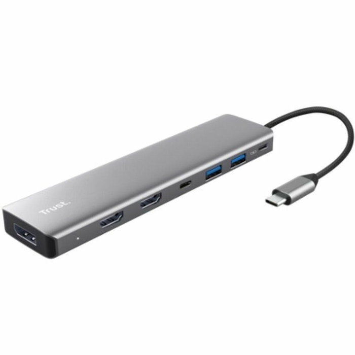 Trust Dalyx Adaptador multipuerto 7 en 1 USB-C Gris Trust Dalyx Adaptador multipuerto 7 en 1 USB-C Gris