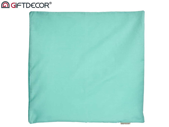 Giftdecor Funda Cojin Cremallera Turquesa 60 x 60 cm (Set de 24)
