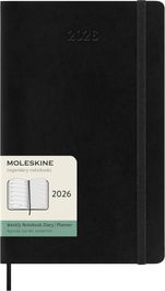 Moleskine Agenda 2026 DSB12WN3Y26 Tapa Blanda Semanal L (13 x 21 cm) Negra