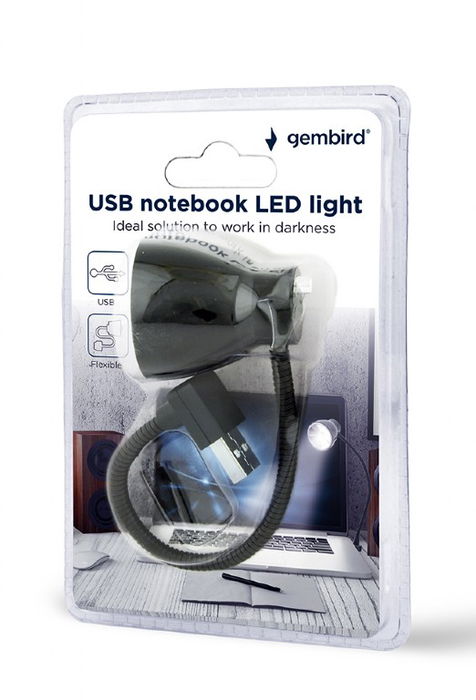 GEMBIRD Lámpara LED USB para Portátil, Iluminación Flexible para Trabajo y Estudio, Conexión USB