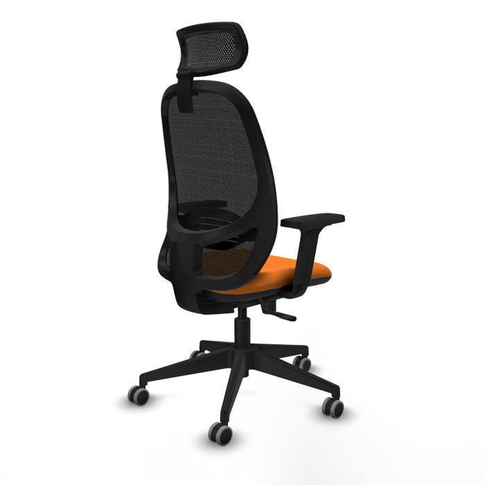 PIQUERAS Y CRESPO Silla de oficina Cilanco Naranja y Negro