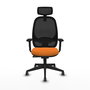 PIQUERAS Y CRESPO Silla de oficina Cilanco Naranja y Negro