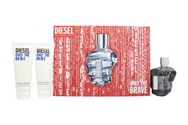 Diesel Only The Brave Gift Set 125ml EDT + 2 x 75ml Shower Gel