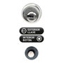 Micel Cerrojo de Seguridad CRR10 Sobreponer Reversible, Placa 86 mm, Cilindro 50 mm, Sistema Antibumping con 5 Llaves, Acabado Gris