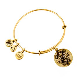 Alex And Ani Pulsera Flor Lis III Acabado Dorado
