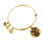 Alex And Ani Pulsera Flor Lis III Acabado Dorado