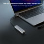 Nanocable Adaptador USB-C 3.1 a RJ45 con PD 100W, Gris