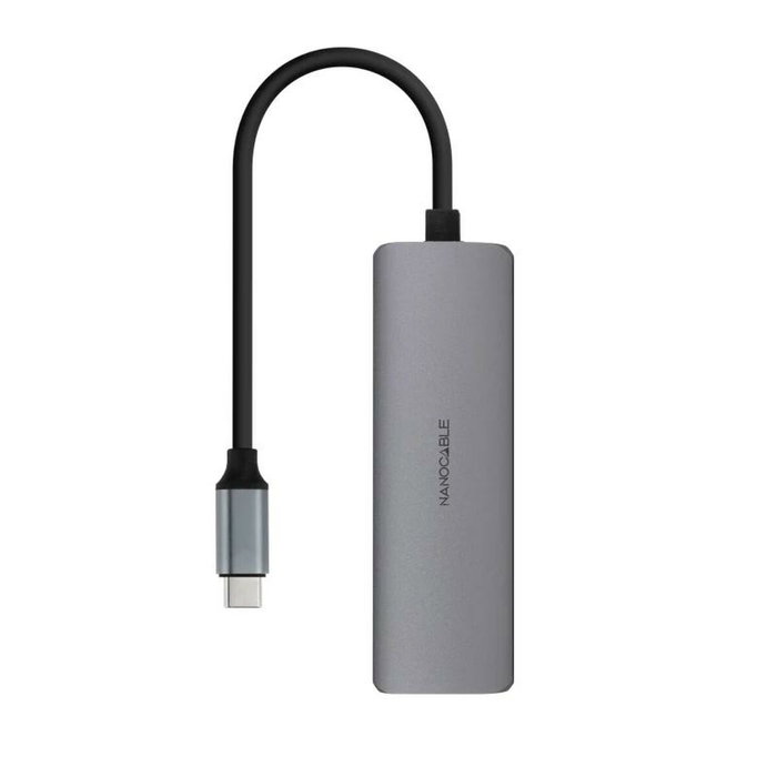 Nanocable Adaptador USB-C 3.1 a RJ45 con PD 100W, Gris Nanocable Adaptador USB-C 3.1 a RJ45 con PD 100W, Gris