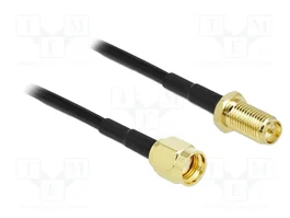 DeLOCK Cable coaxial RP-SMA Macho a RP-SMA Hembra LMR100 1 m