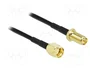 DeLOCK Cable coaxial RP-SMA Macho a RP-SMA Hembra LMR100 1 m