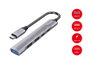 Equip Hub USB-C 5 Puertos con Carga PD 100W y Carcasa de Aluminio Plata