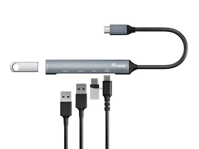 Equip 128962 Hub USB-C de 5 Puertos con PD 100W - 1x USB-C + 2x USB-A 3.0 + 2x USB 2.0 - 5 Gbps - Aluminio Plateado Equip 128962 Hub USB-C de 5 Puertos con PD 100W - 1x USB-C + 2x USB-A 3.0 + 2x USB 2.0 - 5 Gbps - Aluminio Plateado