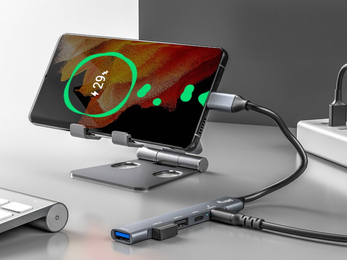 Equip 128962 Hub USB-C de 5 Puertos con PD 100W - 1x USB-C + 2x USB-A 3.0 + 2x USB 2.0 - 5 Gbps - Aluminio Plateado Equip 128962 Hub USB-C de 5 Puertos con PD 100W - 1x USB-C + 2x USB-A 3.0 + 2x USB 2.0 - 5 Gbps - Aluminio Plateado
