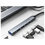 Equip Hub USB-C 5 Puertos con Carga PD 100W y Carcasa de Aluminio Plata