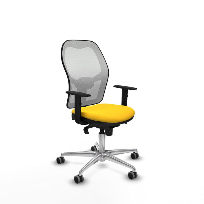 PIQUERAS Y CRESPO Silla de oficina Jorquera con mecanismo Sincro, Amarillo y Blanco PIQUERAS Y CRESPO Silla de oficina Jorquera con mecanismo Sincro, Amarillo y Blanco