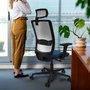 PIQUERAS Y CRESPO Silla de oficina Haches con mecanismo Sincro/Traslack, Amarillo y Gris