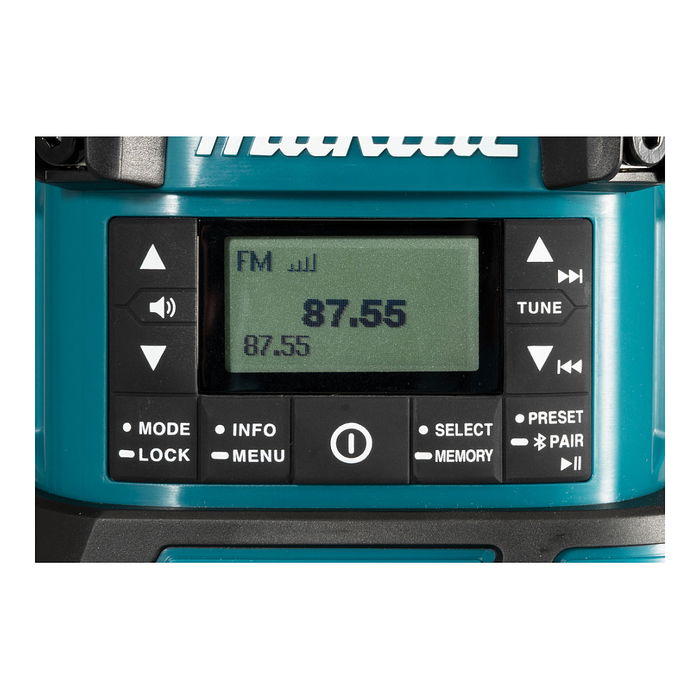 Makita DMR056 Radio con Linterna y Bluetooth, Radio Portátil Analógica y Digital AM DAB+ FM, LED Batería, 53h Makita DMR056 Radio con Linterna y Bluetooth, Radio Portátil Analógica y Digital AM DAB+ FM, LED Batería, 53h