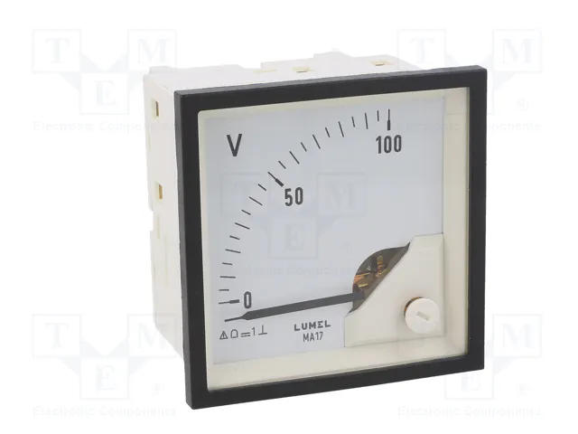 LUMEL Voltímetro Analógico para Panel 0-100V DC Serie MA17