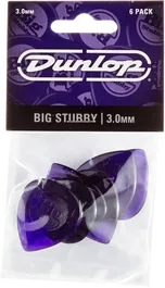 Dunlop Púas Big Stubby 3,00 Mm Nylon Pack 6