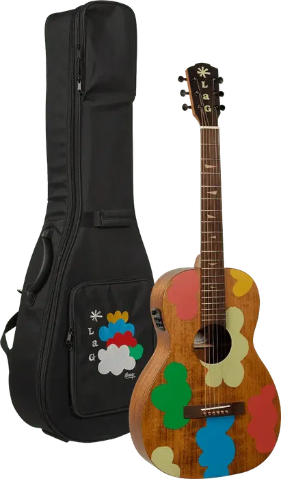 LAG Guitarra Acústica Parlor Electro Signature Vianney Lag Natural Caoba Abeto Engelmann Barniz Satinado