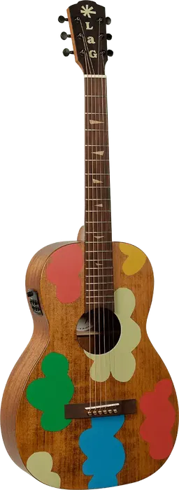 LAG Guitarra Acústica Parlor Electro Signature Vianney Lag Natural Caoba Abeto Engelmann Barniz Satinado