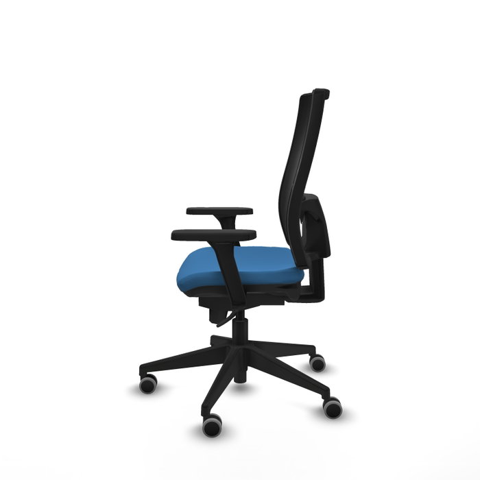 PIQUERAS Y CRESPO Silla de oficina Horna Azul claro con respaldo de malla Negro PIQUERAS Y CRESPO Silla de oficina Horna Azul claro con respaldo de malla Negro