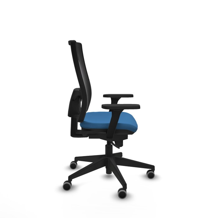 PIQUERAS Y CRESPO Silla de oficina Horna Azul claro con respaldo de malla Negro PIQUERAS Y CRESPO Silla de oficina Horna Azul claro con respaldo de malla Negro