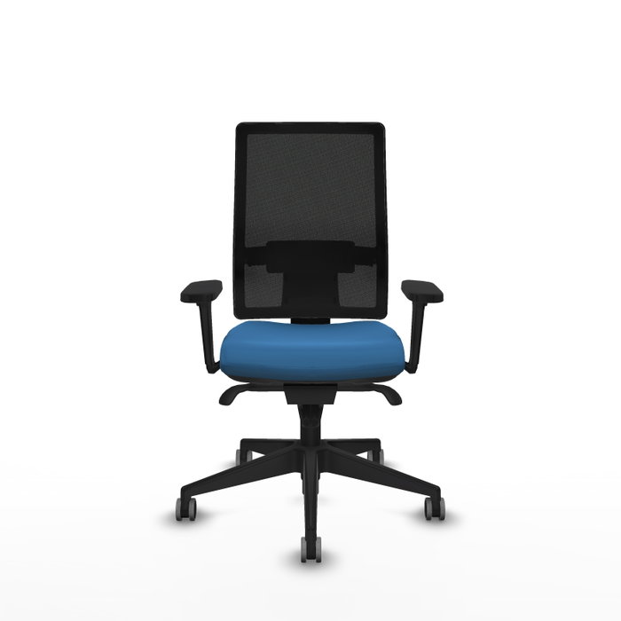 PIQUERAS Y CRESPO Silla de oficina Horna Azul claro con respaldo de malla Negro PIQUERAS Y CRESPO Silla de oficina Horna Azul claro con respaldo de malla Negro