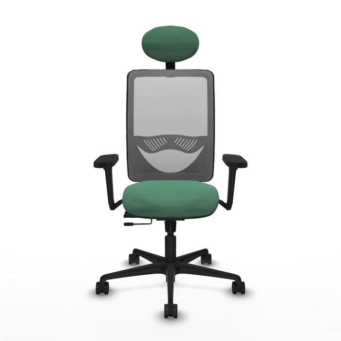 PIQUERAS Y CRESPO Silla de oficina Zulema con mecanismo Sincro/Traslack, Verde esmeralda y Gris PIQUERAS Y CRESPO Silla de oficina Zulema con mecanismo Sincro/Traslack, Verde esmeralda y Gris