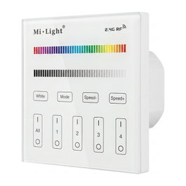 Miboxer LED Fernbedienung Smart Panel RGB/RGB-W 4 Zonen Milight/Miboxer
