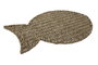 DKD Home Decor Individual de Seagrass Pez Natural Pack de 4