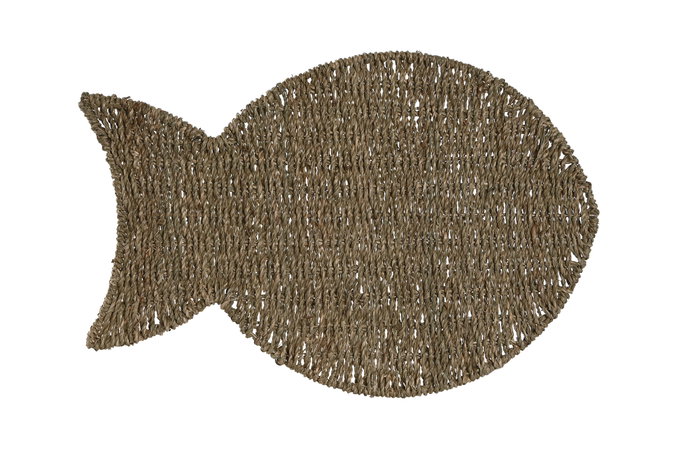 DKD Home Decor Individual de Seagrass Pez Natural Pack de 4 DKD Home Decor Individual de Seagrass Pez Natural Pack de 4