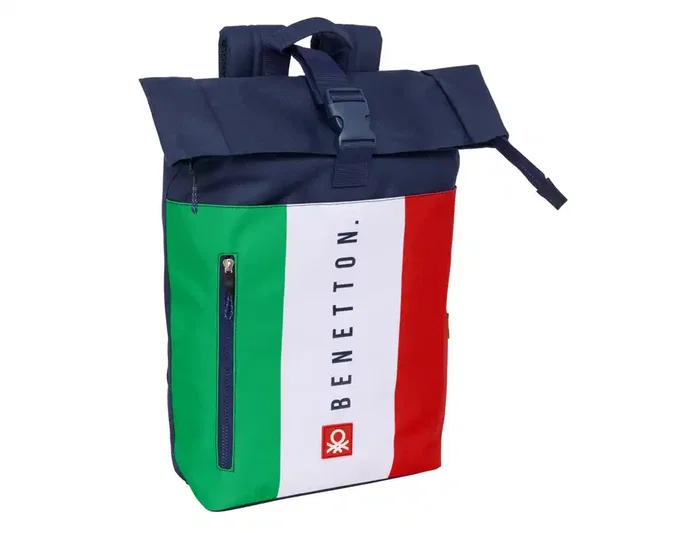 Safta Mochila con Solapa para Portátil 15,6'' Benetton Flag
