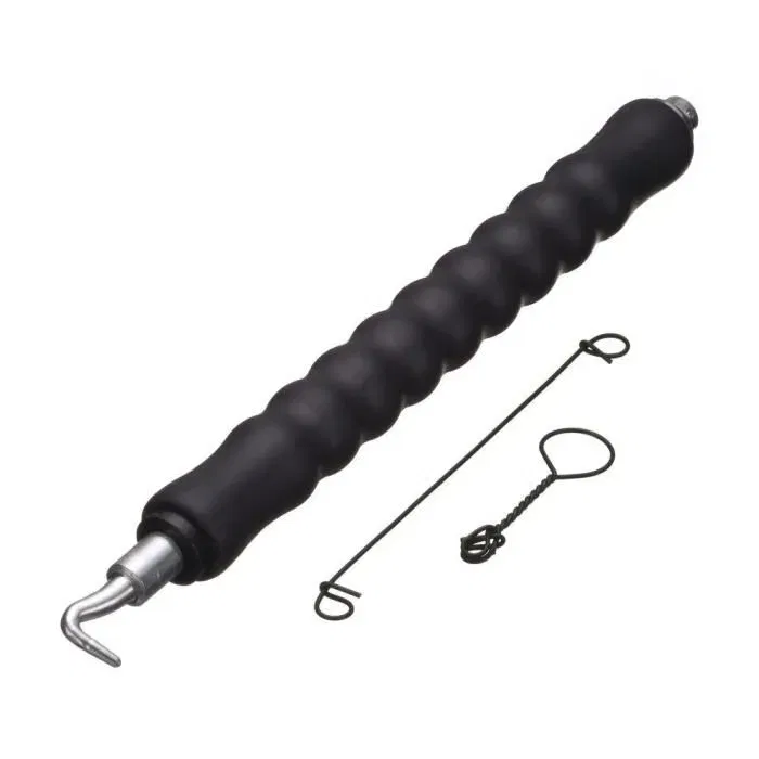 Nature Alambre Retorcido Automático Mango de Goma Acero Galvanizado H30 cm L16 cm x Ø1 mm