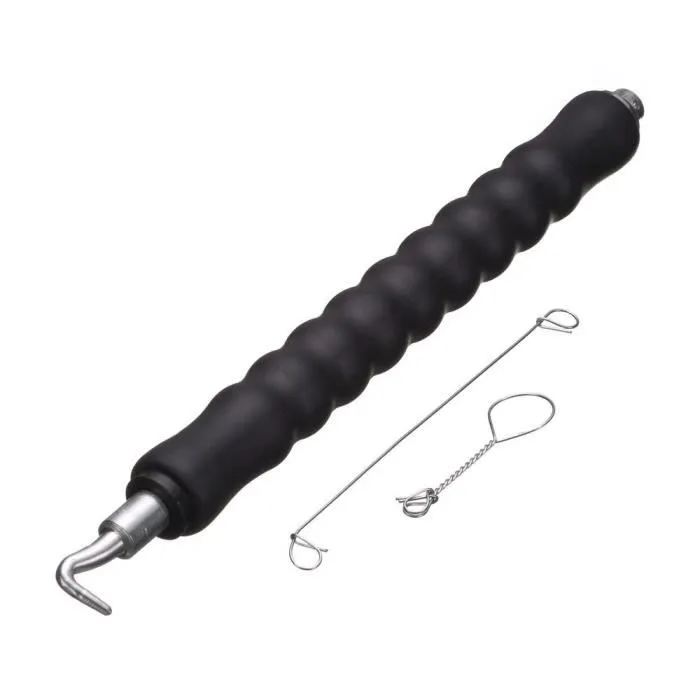 Nature Alambre Retorcido Automático Mango de Goma Acero Galvanizado H30 cm L16 cm x Ø1 mm