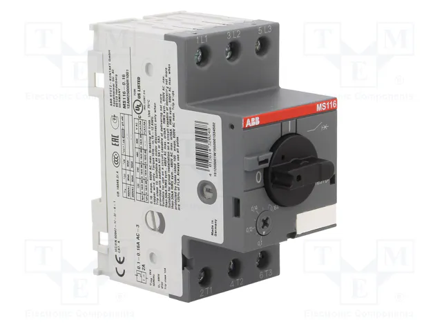 ABB MS116-0.16 Interruptor motorizado 0,03kW 208÷690VAC