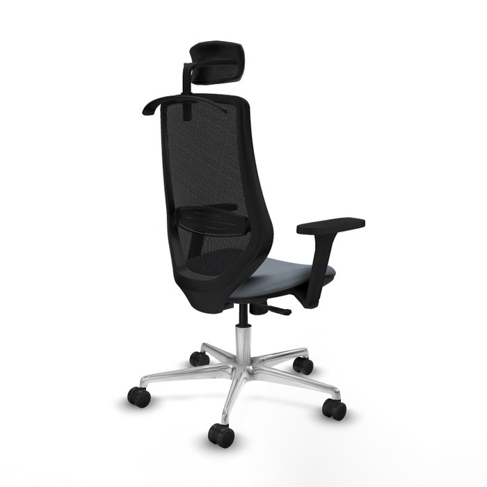 PIQUERAS Y CRESPO Silla de oficina Mardos con mecanismo Sincro, Gris y Negro