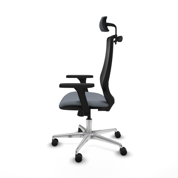 PIQUERAS Y CRESPO Silla de oficina Mardos con mecanismo Sincro, Gris y Negro