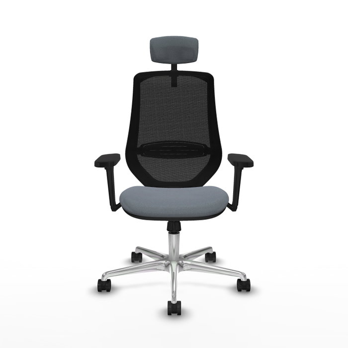 PIQUERAS Y CRESPO Silla de oficina Mardos con mecanismo Sincro, Gris y Negro