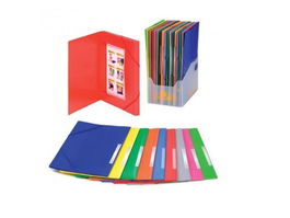 Carpeta De Gomas Y Solapas Carchivo Pp Opaco Fº Con Etiqueta Azul Claro (Set de 10)