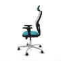 PIQUERAS Y CRESPO Silla de oficina Jorquera con mecanismo Sincro/Traslack, Turquesa y Blanco