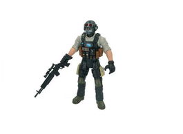Color Baby Figura Articulada Soldado Comando Swat con Chaleco Antibalas y Metralleta, 30 cm - Modelos Surtidos