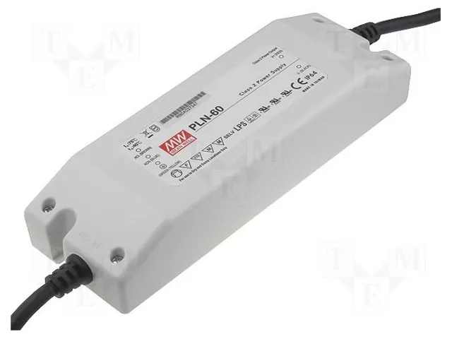 MEAN WELL PLN-60-24 Alimentador LED 60W 24VDC 2,5A MEAN WELL PLN-60-24 Alimentador LED 60W 24VDC 2,5A