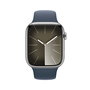Apple Watch Series 9 GPS + Cellular 45mm Caja Acero Plata Correa Azul Tempestad S/M - Neutro Carbono