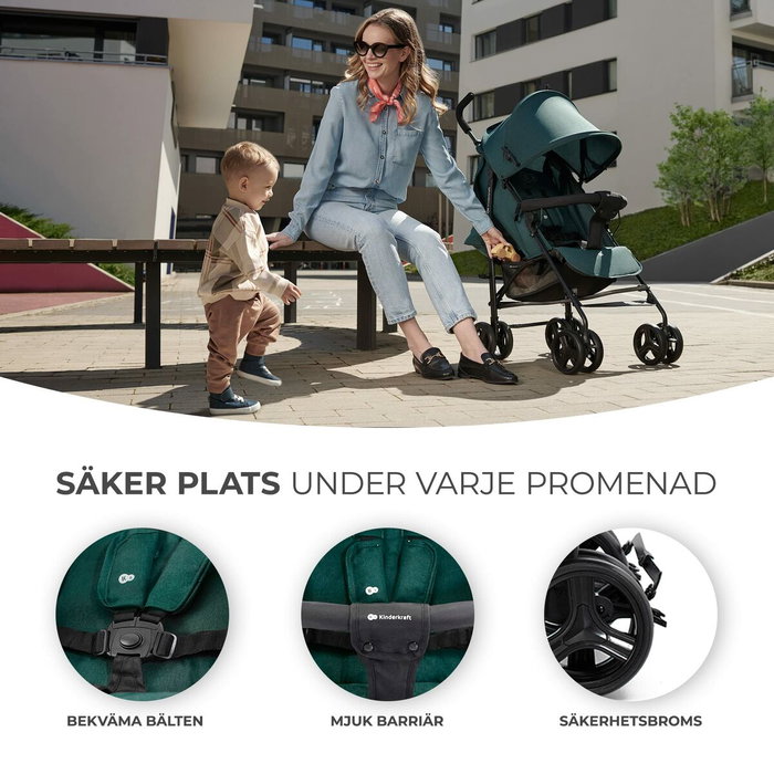 Carro de Paseo para Bebé Kinderkraft KSTIK000GRE0000 Verde 1 Pieza
